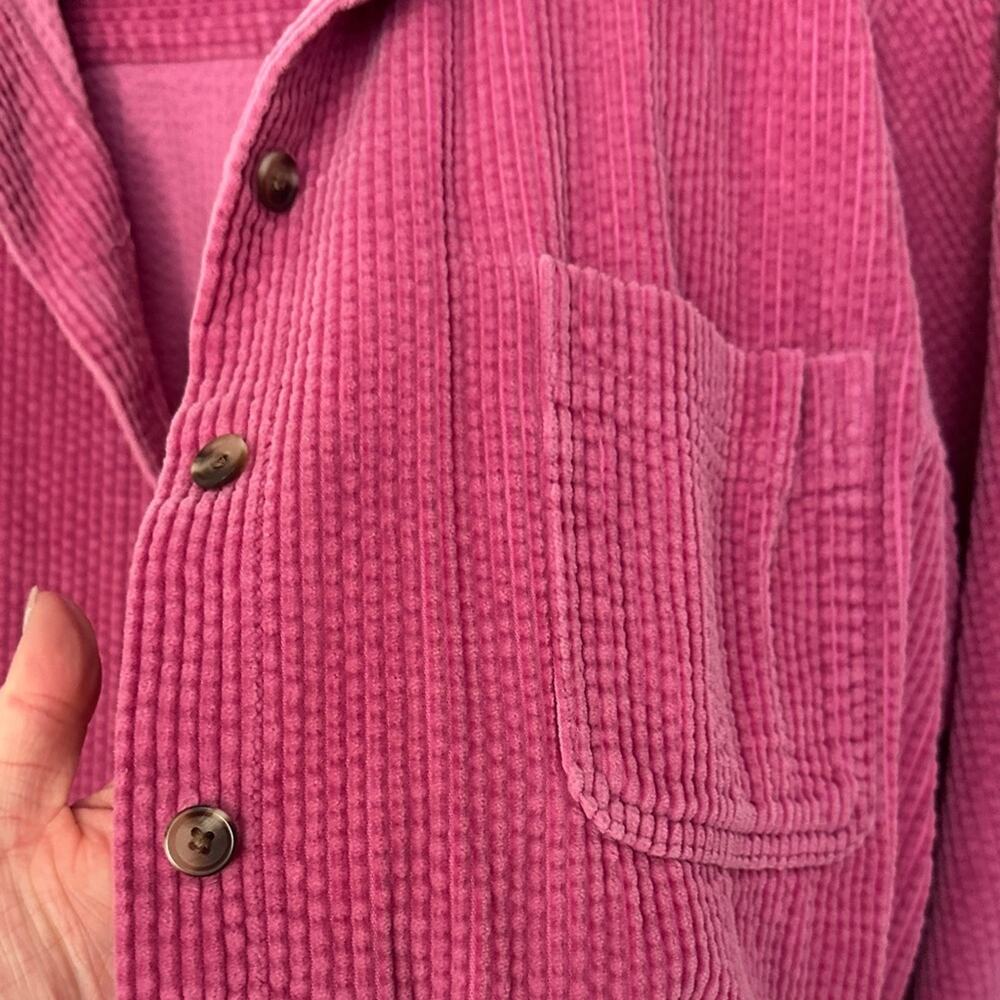 L.L. Bean Women's Vibrant Pink Corduroy Utility Jacket - Picture 3 of 6